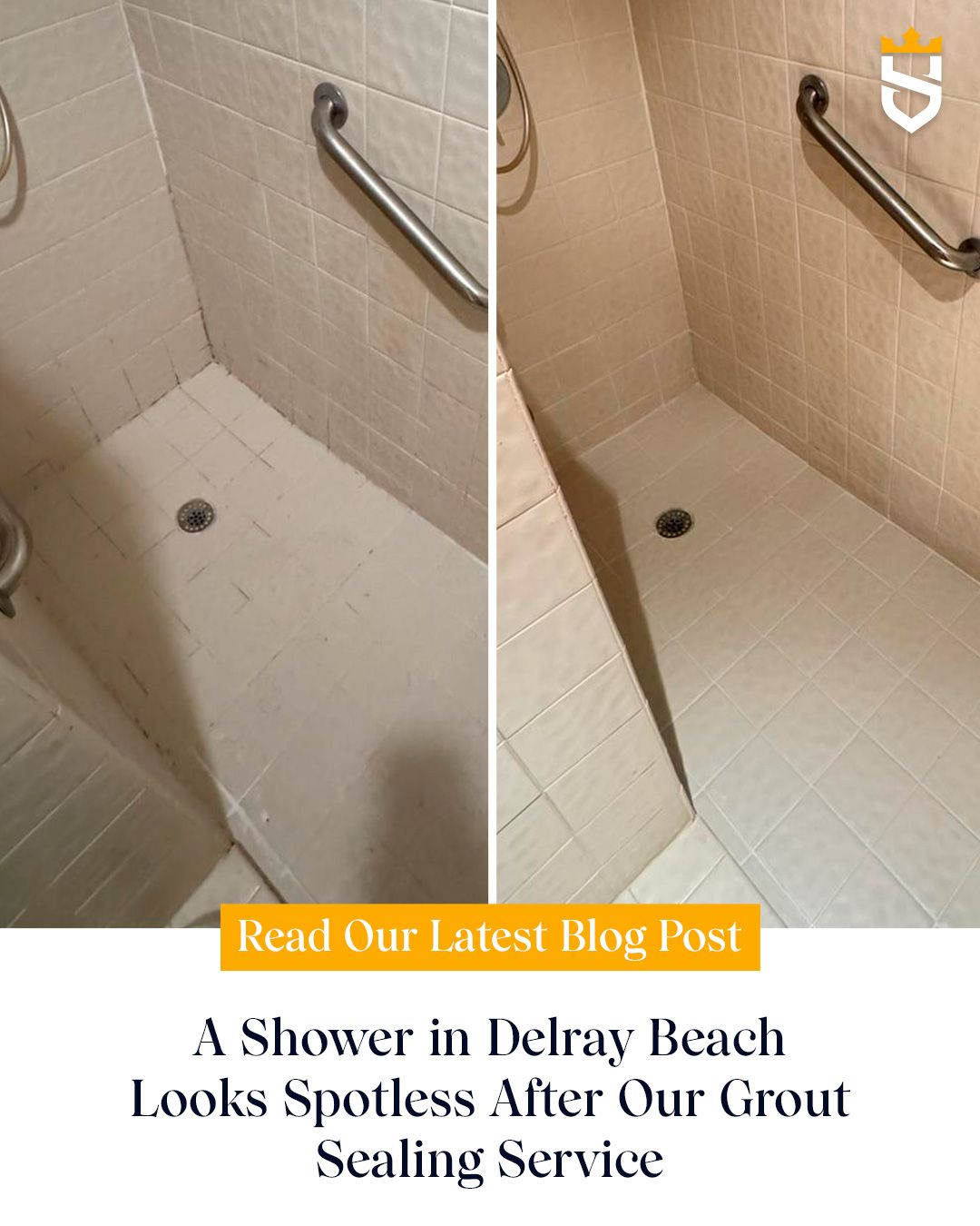A Shower in Delray Beach Looks Spotless After Our Grout Sealing Service