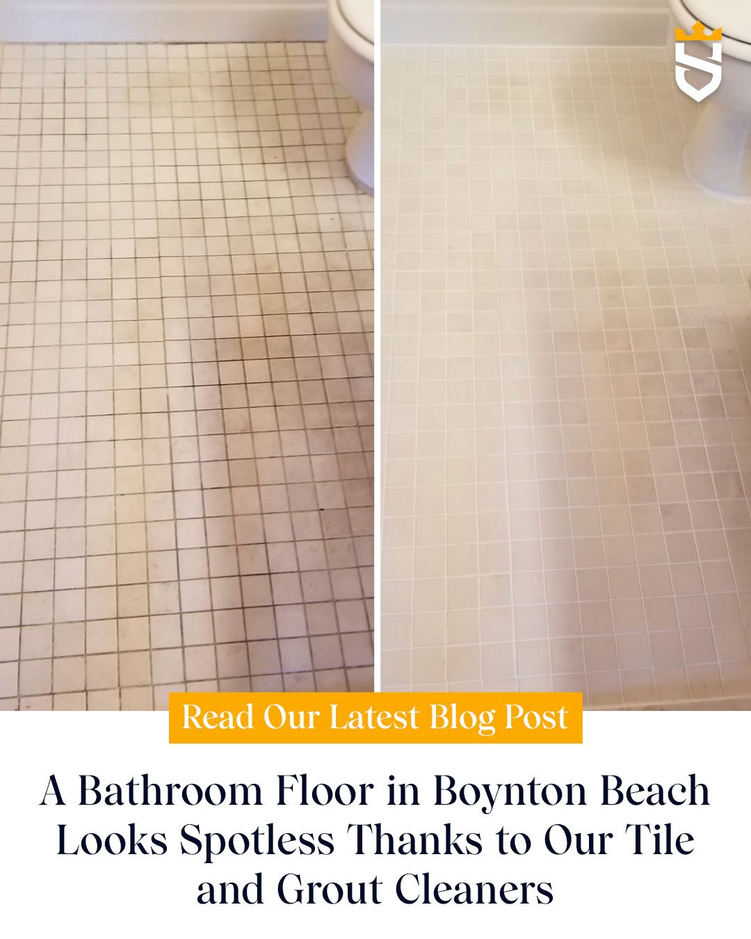 A Bathroom Floor in Boynton Beach Looks Spotless Thanks to Our Tile and Grout Cleaners