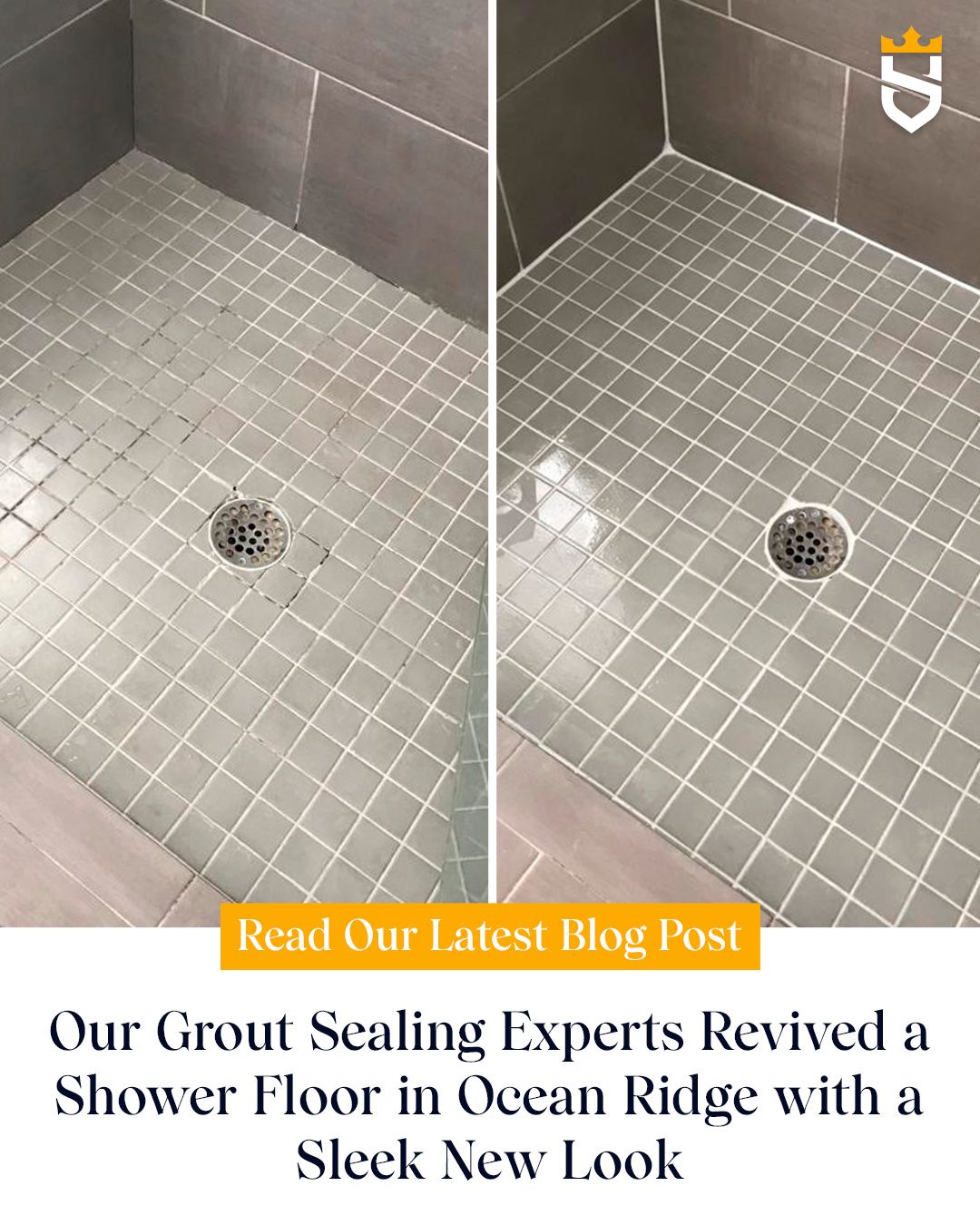 Our Grout Sealing Experts Revived a Shower Floor in Ocean Ridge with a Sleek New Look